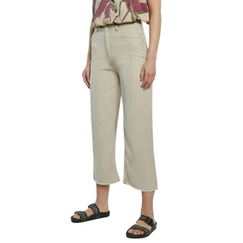 Spodnie damskie Desigual Rita beżowe szerokie