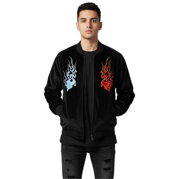 Kurtka męska HUF Destructive Skajyan dwustronna bomberka z naszywkami