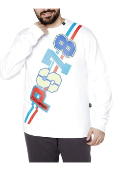 Bluza męska Plein Sport C-Neck biała z nadrukiem r. XL