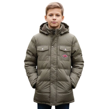 Kurtka chłopięca Lee Cooper z kapturem zimowa khaki