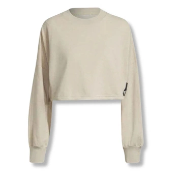 Bluza damska Adidas Crew beżowa bawełniana krótka