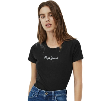 Koszulka damska Pepe Jeans New Virginia czarna bawełniana