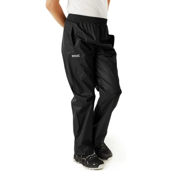 Spodnie dziecięce Regatta Pack It przeciwdeszczowe czarne