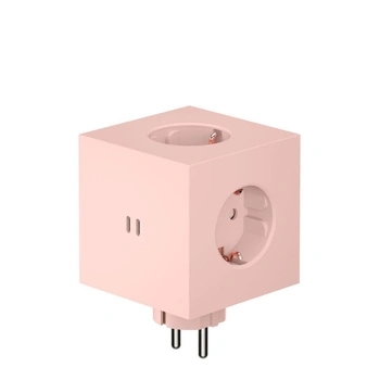 Rozszerzacz gniazd Avolt Square 2 z podwójnym USB-C 30W różowa