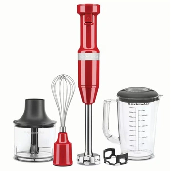 Blender ręczny KitchenAid 5KHBV83EER czerwony z akcesoriami