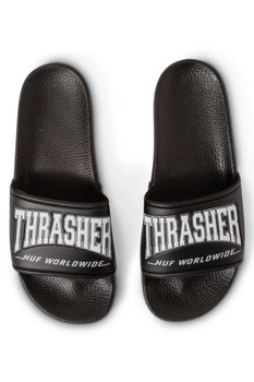 Klapki unisex HUF x Thrasher czarne