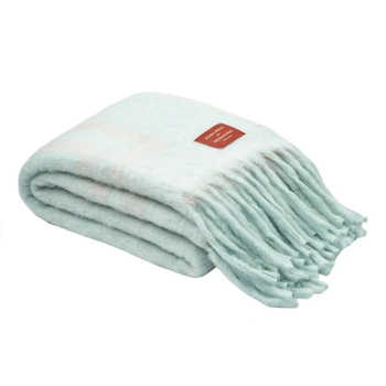 Pled BOGUSTA WEEKEND PLAID koc ręcznie wykonany z dodatkiem wełny