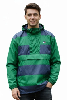 Kurtka męska Tommy Hilfiger Jeans Windbreaker przejściowa granatowo zielona r. M