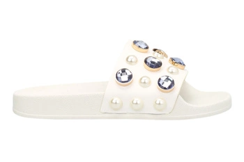 Klapki damskie Tory Burch Vail plażowe z dżetami