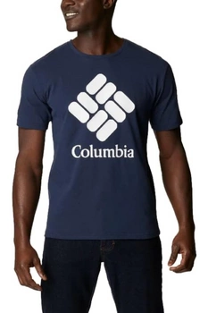 Koszulka męska Columbia Pacific Crossing granatowa z logo