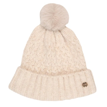 Czapka damska Tamaris Bitz Knit beanie zimowa beżowa