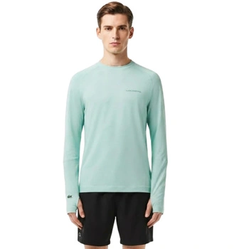 Koszulka męska Lacoste TH6703 zielony longsleeve o kroju slim fit r. M