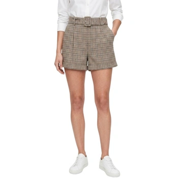 Spodenki damski Naf Naf Rosy eleganckie beżowe w pepitkę r. XS