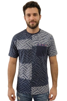 Koszulka Desigual patchwork indygo unisex