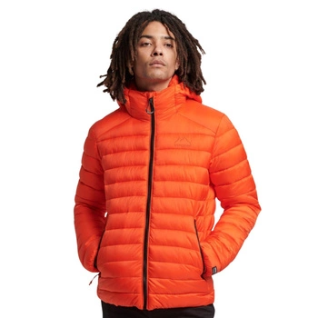 Kurtka męska Superdry Hooded Fuji Sport puchowa zimowa pomarańczowa