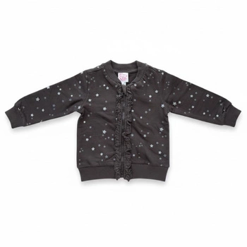 Bluza dziewczęca Chicco bawełniana brązowa w gwiazdki