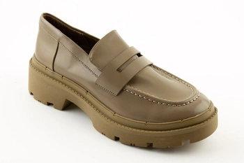 Buty damskie Zara mokasyny na grubej podeszwie beżowe r. 36