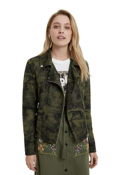 Kurtka damska Desigual Dahlia ramoneska khaki