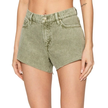 Spodenki damskie Guess Manila zielone krótkie szorty jeansowe