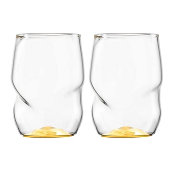 Komplet 2 sztuki szklanek EISCH UNIK szklanka elegancka pozłacana 300 ml