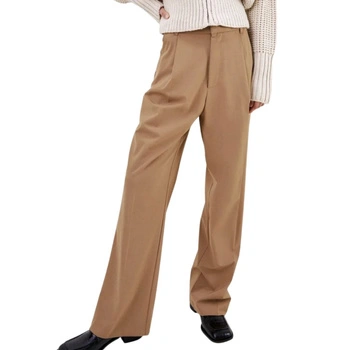 Spodnie damskie Zara eleganckie beżowe wide leg