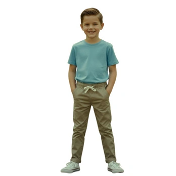 Spodnie chłopięce Zara sztruksowe khaki r. 116