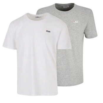 Koszulka męska Fila Brod Tee t-shirt 2-pak biała szara r. XL