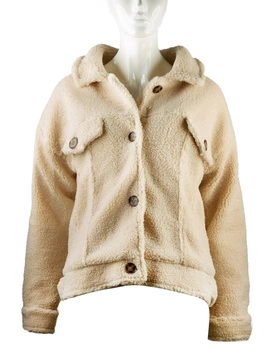 Kurtka damska Gold&Silver Sherpa jesienna kremowa r. M