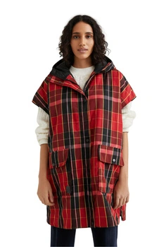 Bezrękawnik damski Desigual Scottish w szkocka kretę