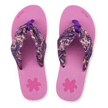 Klapki damskie Flip Flop Tube Paisley japonki bandana fioletowe