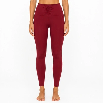 Spodnie damskie Only Nasha treningowe legginsy bordowe r. S