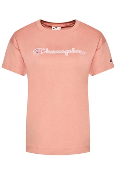 Koszulka damska Champion Crewneck bawełniana różowa