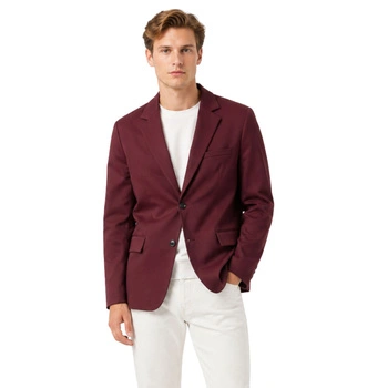 Marynarka męska Zara Slim Fit elegancka brązowa z lnem r. M