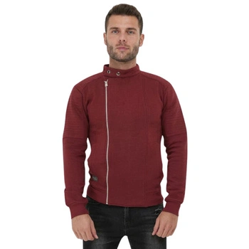Bluza męska Hopenlife Golf rozsuwana z polarem bordowa r. M