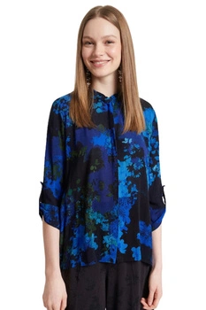 Bluzka damska Desigual Ancona wzorzysta w kwiaty r. XS