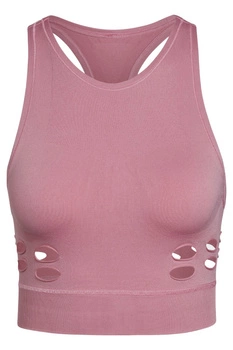 Top damski Adidas x Stella McCartney TPR Crop biustonosz sportowy różowy r. L