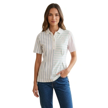 Koszulka damska Tommy Icons w paski bawełniana polo tunika r. XS