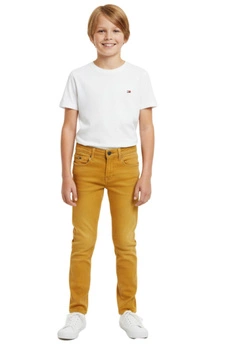 Spodnie chłopięce Tommy Hilfiger Scancer Slim żółte