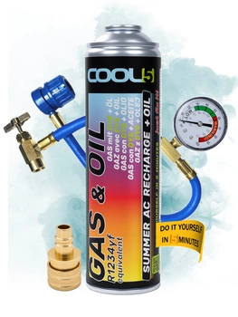 Zestaw czynnik 2w1 + przewód do klimatyzacji Cool5 zamiennik R1234yf