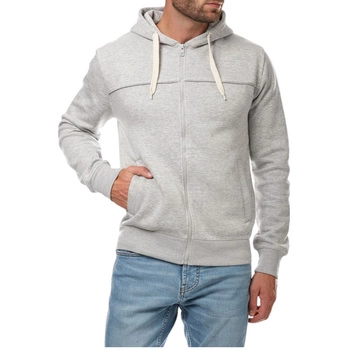 Bluza męska Hopenlife Laurent szara rozsuwana z kapturem