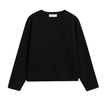 Sweter dziewczęcy Mango z kieszenią czarny r. 110