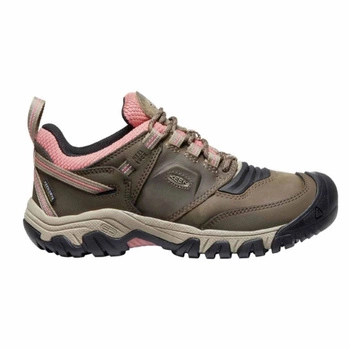 Buty damskie Keen Ridge Flex WP trekkingowe skórzane brązowe
