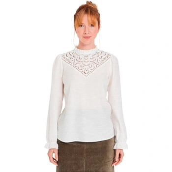 Bluzka damska Grain de Malice w stylu boho ecru r. L