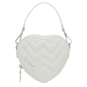 Torebka damska Weat Mini Heart serce mała biała skórzana