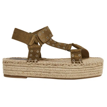 Espadryle damskie Pepe Jeans Tracy Resort na platformie zielone r. 39