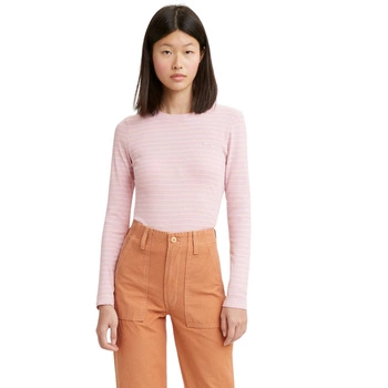 Koszulka damska Levi's z długim rękawem różowa w paski
