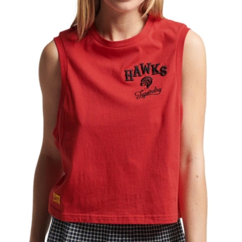 Koszulka damska Superdry Vintage Collegiate Tank bez rękawów czerwony