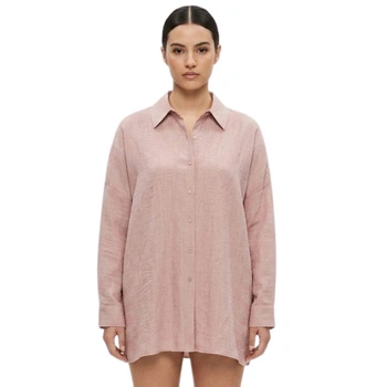 Koszula damska Zara plisowana różowa oversize r. M