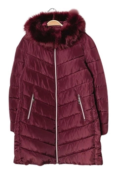 Płaszcz damska Zelia pikowany bordowy