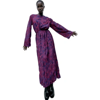Sukienka damska Zara Wrinkled Jacquard plisowana w kwiaty